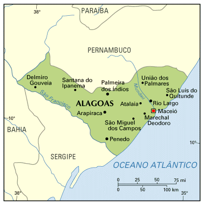 mapa de Alagoas