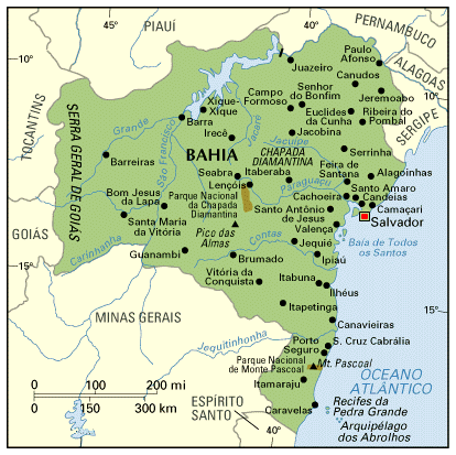 mapa da Bahia