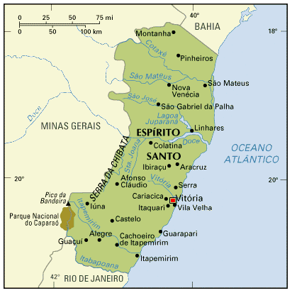 mapa do Esprito Santo