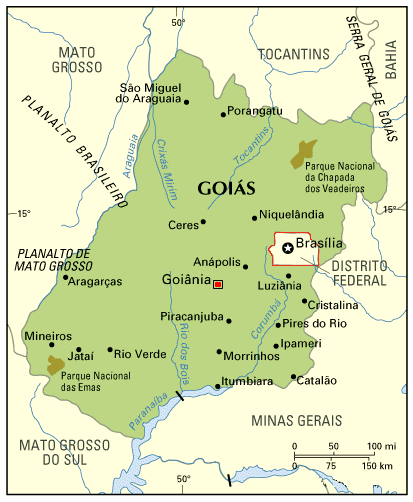 mapa de Goiás