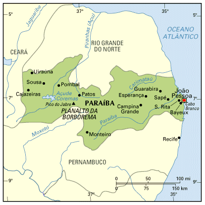 mapa da Paraba