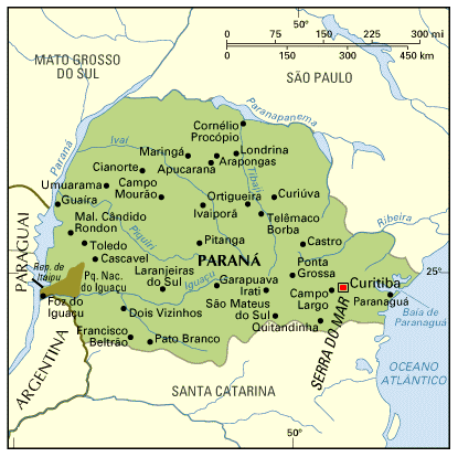 mapa do Paran