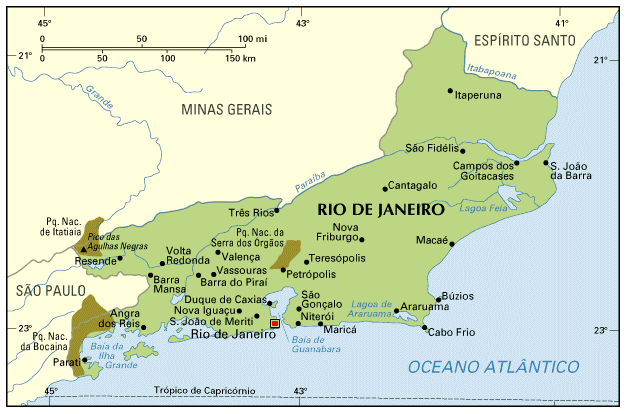 mapa do Rio de Janeiro