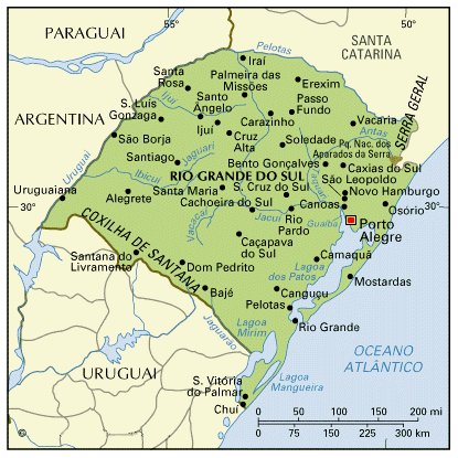 mapa do Rio Grande do Sul