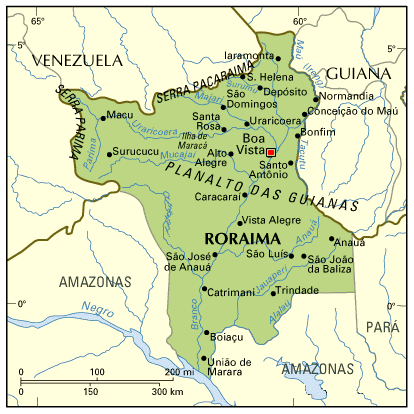 mapa de Roraima