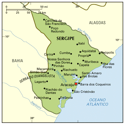 mapa de Sergipe