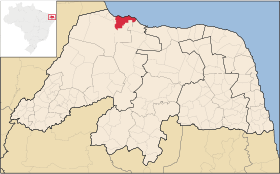 Areia Branca mapa