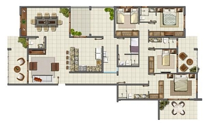 planta do apartamento