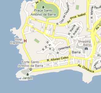 Mapa da Barra, Salvador