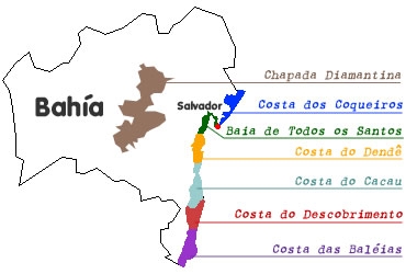 mapa do litoral da Bahia